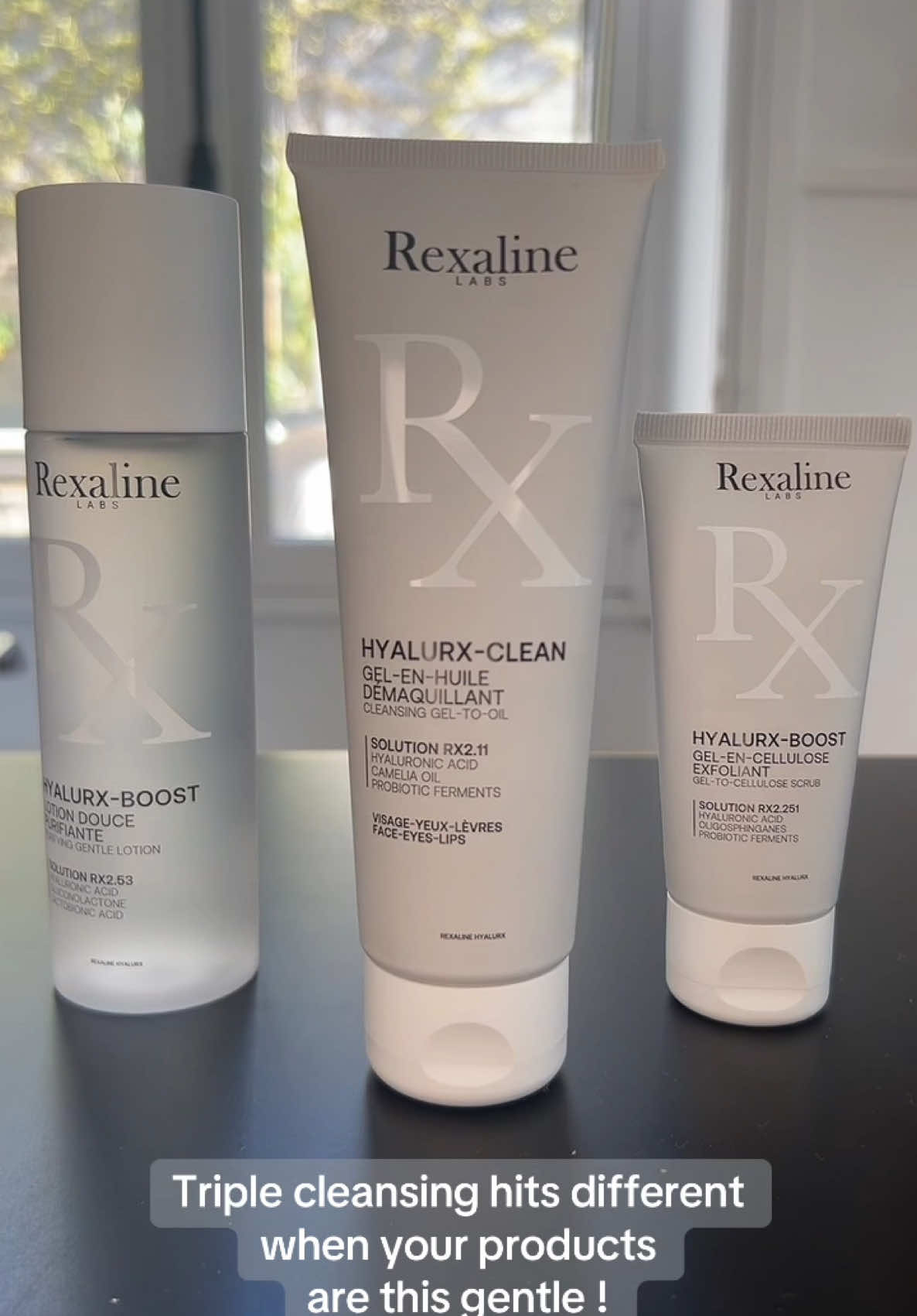 [EN] The HYALURX SOLUTIONS ritual ✨ The gentlest triple cleanse ever 💧 Cleanse, boost, glow — your skin is ready to bounce back 🫧 [FR] Le rituel HYALURX SOLUTIONS ✨ Le triple nettoyage le plus doux 💧 Nettoie, booste, révèle l’éclat : ta peau est prête à rebondir 🫧 #HYALURXSOLUTIONS #TripleCleanse #BounceBack