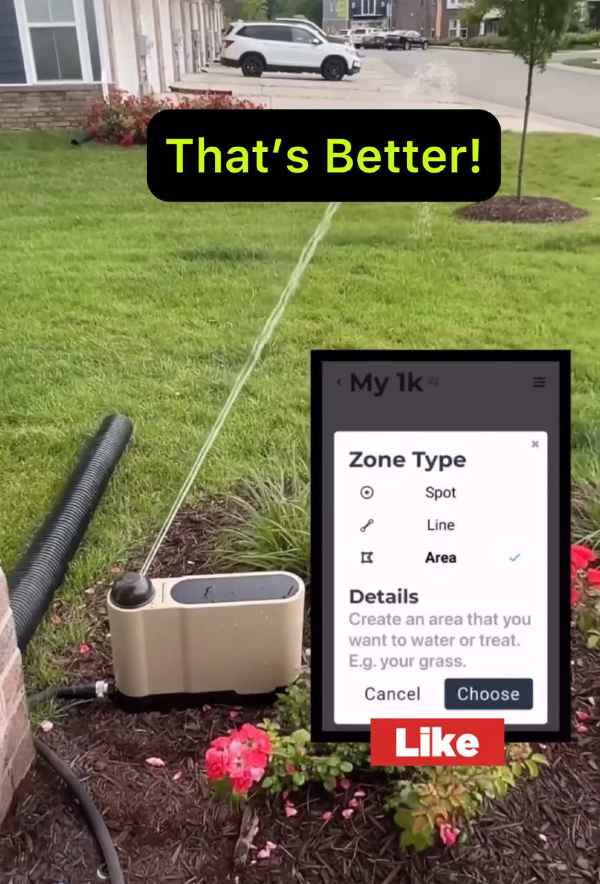 Spot Treating With the Oto.  Remember, water can make or break your lawn!  #Watering #lawncare #lawntips #newhomeowner #lawncaretips #girlzmow2 #creatorsearchinsights #lawntok 