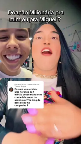 Respondendo a @Thiana Souza OF THE KING The  POWER THE BEST! #miguel #meumenino #gospelvideos #migueloliveira #doacao #fouryou #profetamiguel #ofertas #dinheiro  @Pastoradopx💸 