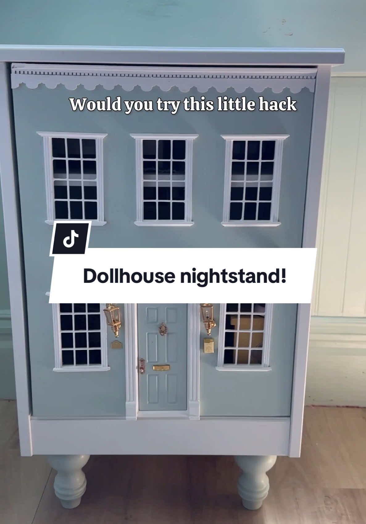 Turning an IKEA nightstand into a dollhouse because adulthood is just childhood with a budget 🏡✨ #DIY #ikeahack #ikeahacks 