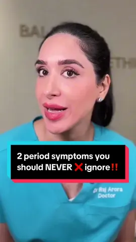 2 period symptoms you  should NEVER ❌ ignore‼️  ##PeriodSymptoms##WomensHealth##GPAdvice##MenstrualHealth##PeriodPain##HealthAwareness##FemaleHealth##DontIgnoreTheseSigns##PeriodProblems##MedicalAdvice##HealthTips##GynecologyCare##PeriodHealth##MensuralIssues#KnowYourBody #DrRaj 