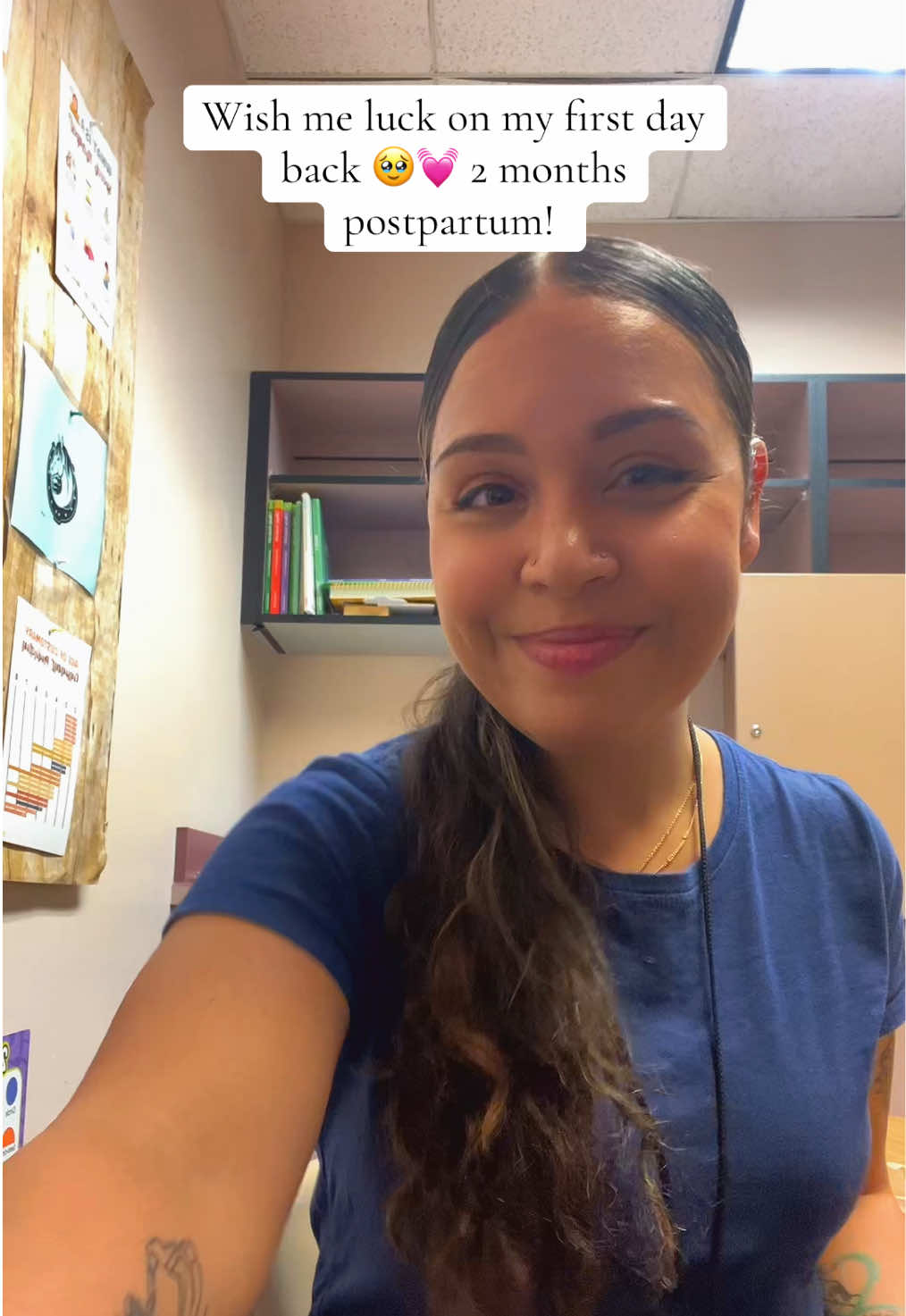 Ugh my heart hurts but I’m glad to be back doing what I love! #maternityleave #postpartum #backtowork #momtok #workingmom #postpartumjourney #fyp 