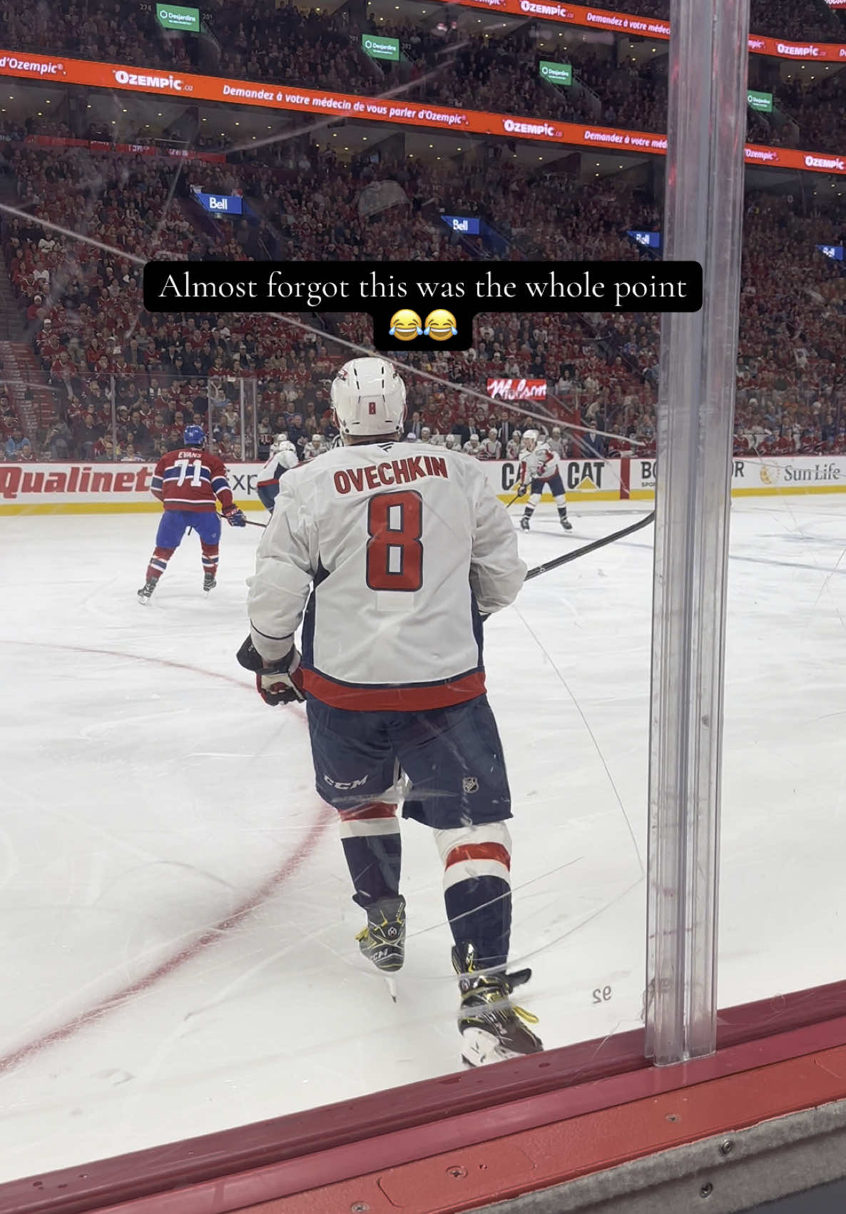 No better fans than ours!!!! GO HABS GO 💙🤍❤️ #gohabsgo #montrealcanadiens #playoffs #hockey #ovechkin #goals  #retirement