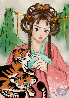 speed running my art collab 🛠️🧱 #picasso #artcollab #artcontent #hanfu #tiger #chinese #dinasty #artist #speedrun #speedrunning #meme #memeoverload #fypp 