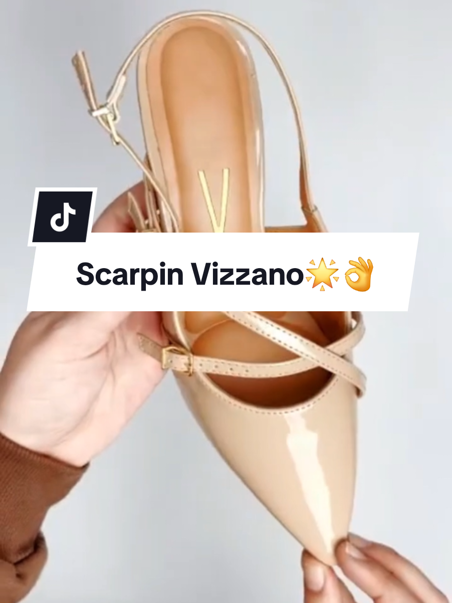 Scarpin Vizzano Slingback Feminino Salto Baixo Fivelas 🌟👌 👉 Comenta QUERO para Receber o Link ✌️#calcadosfemininos #calçados #modafeminina #scarpin 