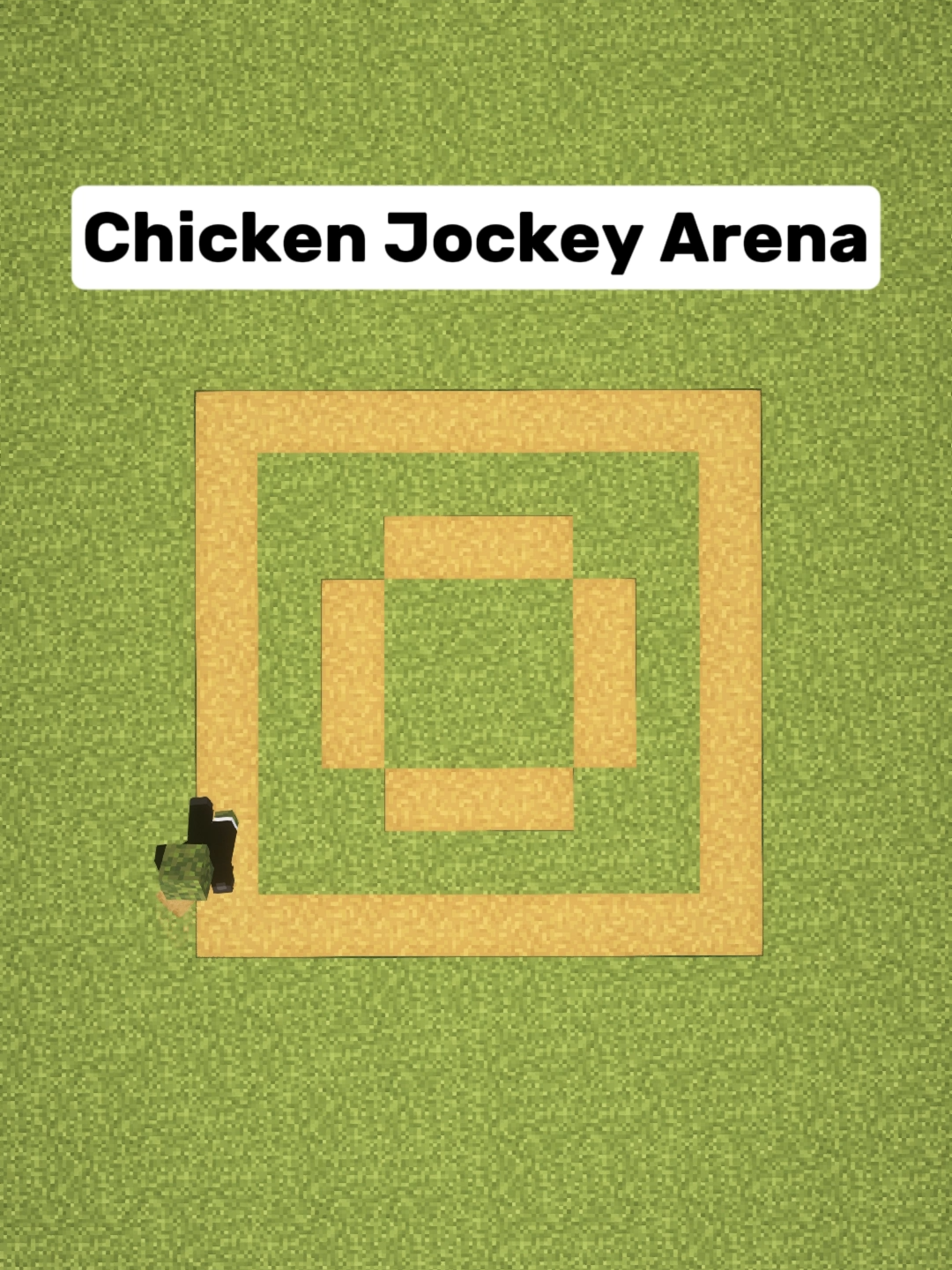 Minecraft Chicken Jockey Arena #Minecraft #minecraftbuilding #minecrafttutorial