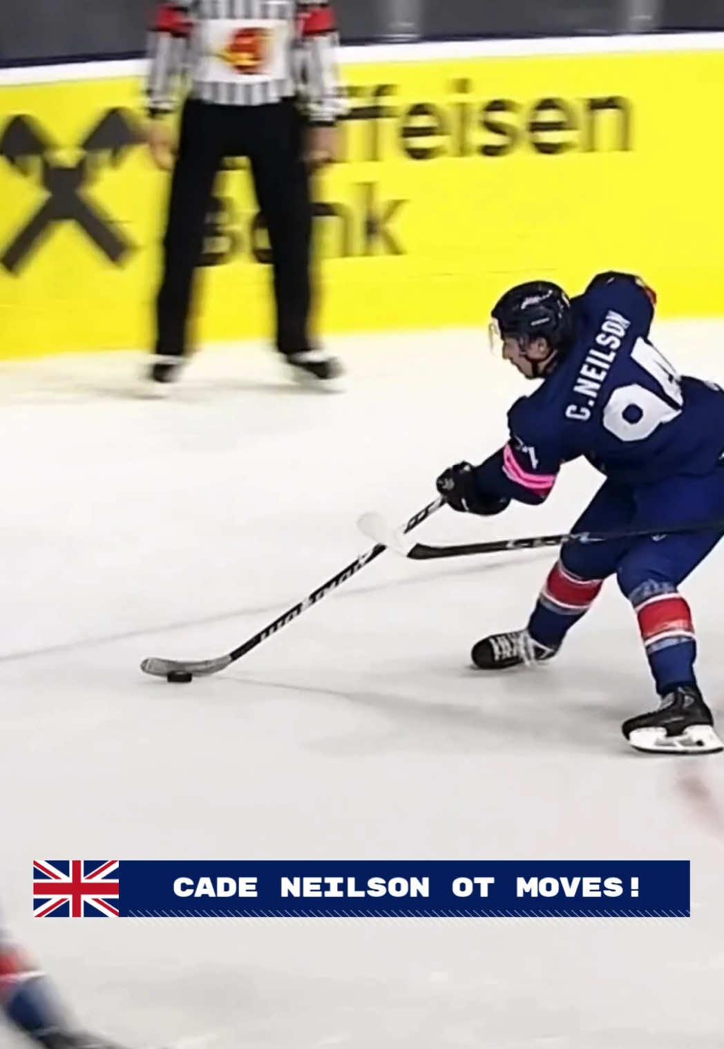 Insane overtime goal by Cade Neilson 🤩 @GB Ice Hockey snatches the OT win! 🇬🇧 #MensWorlds1A #hockeytok #hockey #hockeygoal #overtime  Watch games live on IIHF.tv