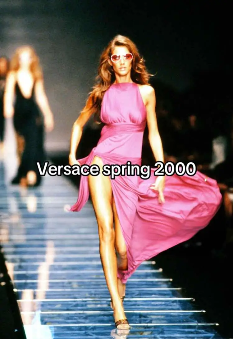 #fashion #Runway #versace @Versace  Versace's requisite ingredients were all present: sex, bright colors and rock-hard attitude. The volume on the runway was cranked up to 11 as an assortment of Hawaiian prints (not your traditional beach shirts, mind you), Grecian-front slinky dresses, mischievous handkerchief blouses and draped evening gowns flashed by under the strobe lights. Cleavages were deeper than ever, and a jet-set look imbued everything from the strappy bathing suits to the glittery heels and tie-collar blouses. Versace's daring cut, wild use of color and uncensored drama continue to be the label's strongest assets—and Donatella shows no signs of slowing down.
