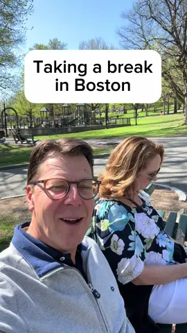 Taking a rest in the park after walking around Boston for the afternoon #boston #gettingolder #walking 