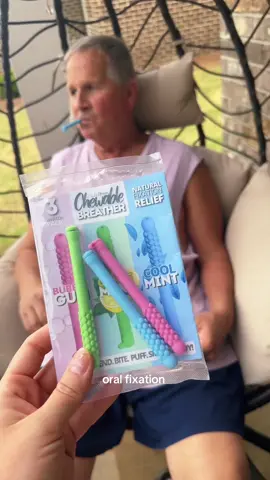 Never did I think this was the product that would help him, but it has helped so much #chewablebreather #naturalfixationrelief #oralfixation #stopsmoking #quitnic #quitvaping #stopvaping #nailbiting #nailbitingjourney #nailbitinghabit #nailbiter #chewablepuffer 