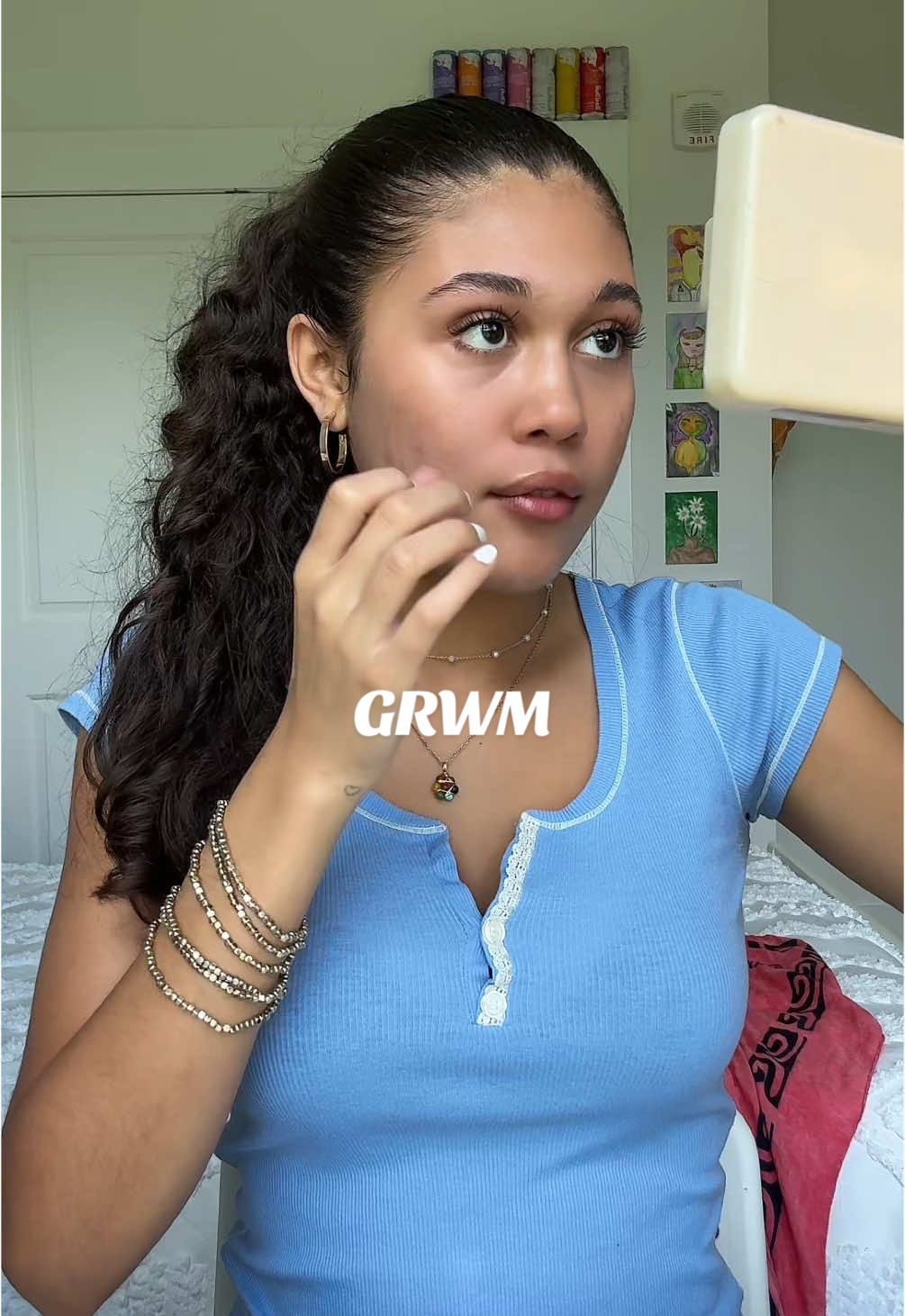 1st day back from spring break😓#grwm #OOTD #skincare #makup #DailyRoutine #morningroutine #minivlog #grwmforschool #spring #speingbreak 