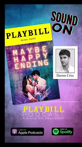 You like jazz? @maybehappyendingbway’s @Darren Criss stopped by the Playbill studio for the second episode of The Playbill Podcast. #darrencriss #maybehappyending #glee #playbillpodcast #playbill #broadway #theatretok #broadwaytok #musicaltheatre #theatrekidtok #gleek 