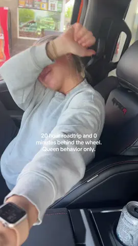 Find you a man who runs a half marathon the morning of and still doesn’t let you drive😭👑#roadtrip #passengerprincess #couplegoals #couplestiktok #marriedlife #fyp #viral #trending @CostaVida 