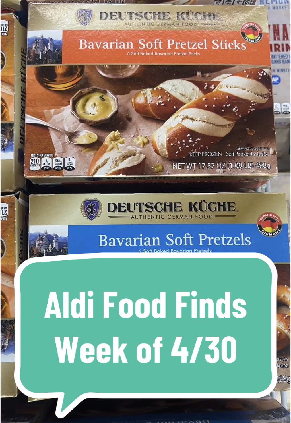Aldi Food Finds coming 4/30! German 🥨 Week 🇩🇪 is back! #aldifinds #aldi #aldiusa #alditiktok #shopping #shopwithme #germanfood #germany #deutschland #deutsch 
