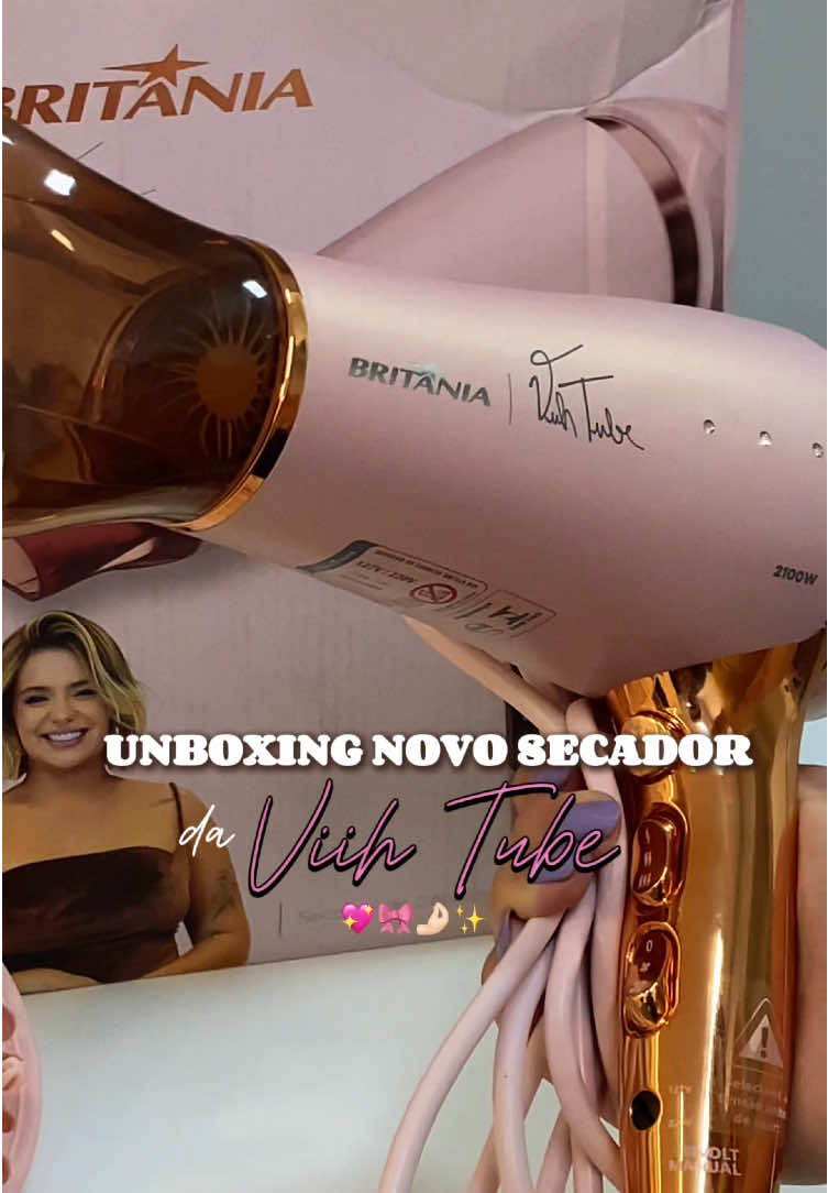 Amei muito! O que acharam? Ele é tão de barbiezinha 💖🎀✨ @Viih Tube🌻 #unboxing #secador #girls #haircareroutine #viihtube #lancamento