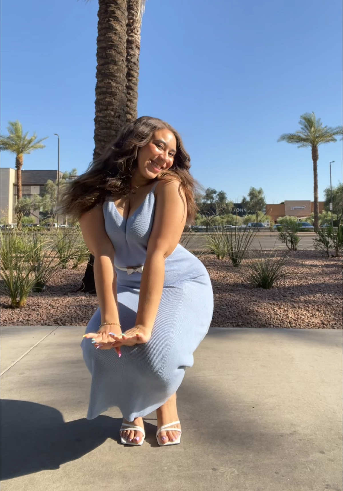 The dress does 80% of the work. The other 20? God Given Grace. #fyp #fy #fypageシ #fypviralシ #OOTD #ootdinspo #blue #lightblue #😇 #👀 