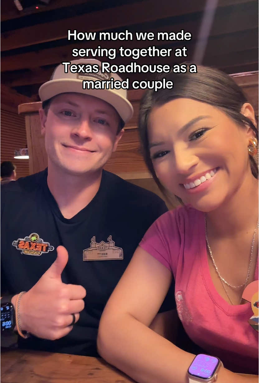 When people ask what our goal is, it's to buy a home 🤍 isn't my husband too sweet? 🥹 #server #servers #bartender #bartenders #texasroadhouse #texasroadhouserolls #husbandwife #marriedcouple #foryou #fy #fyp #fypage #trending #viral 