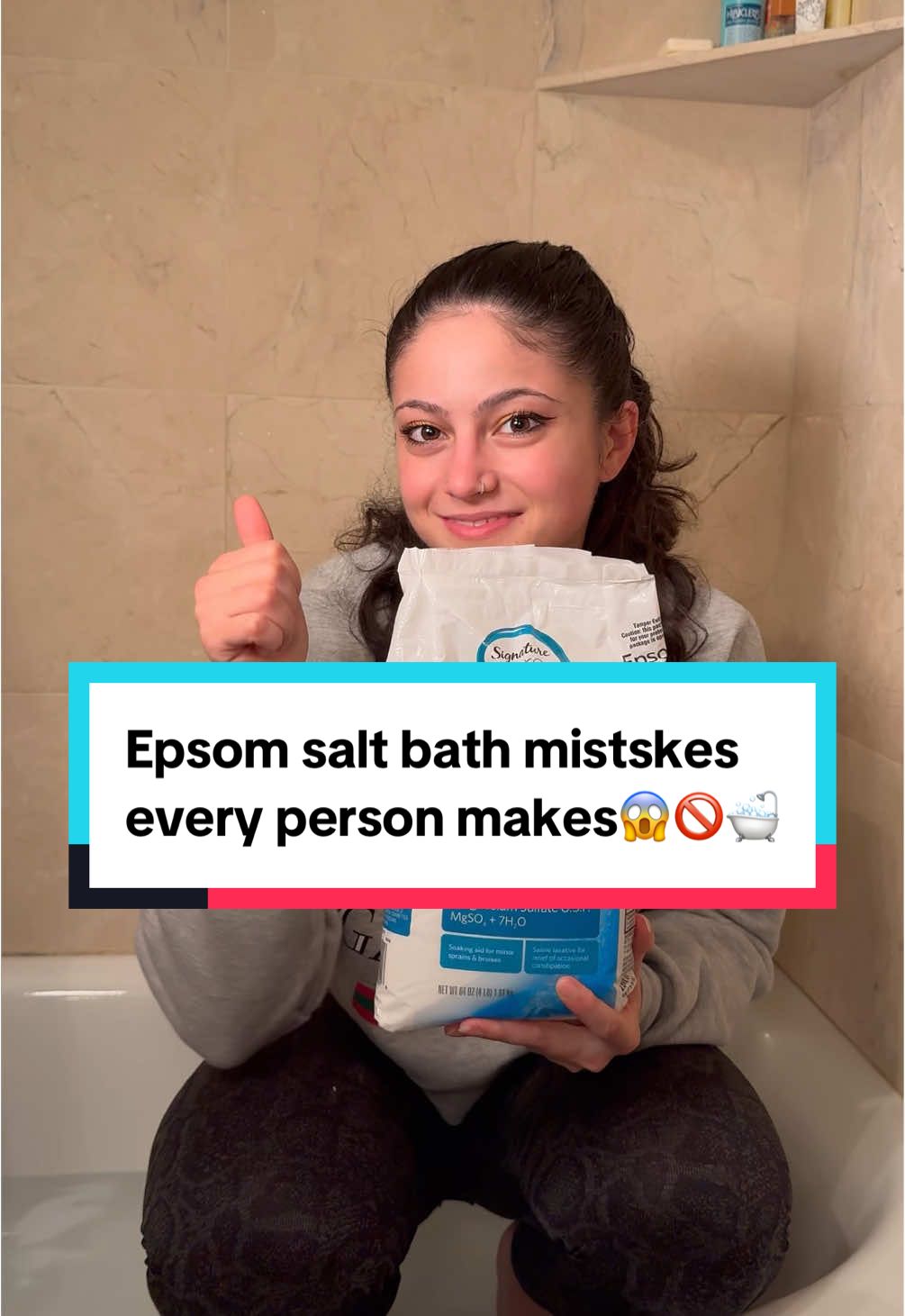 Today we want to share with you 3 Epsom salt bath mistakes every person makes 😱🛁#epsomsalt #epsomsaltbath 