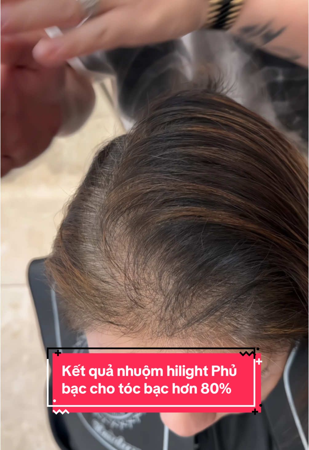 Nhuộm Hilight phủ bạc#PhủBạc #hilight 