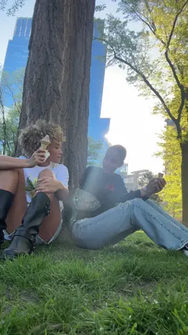 Central Park. Ice Cream. The Sun. Life is good. 