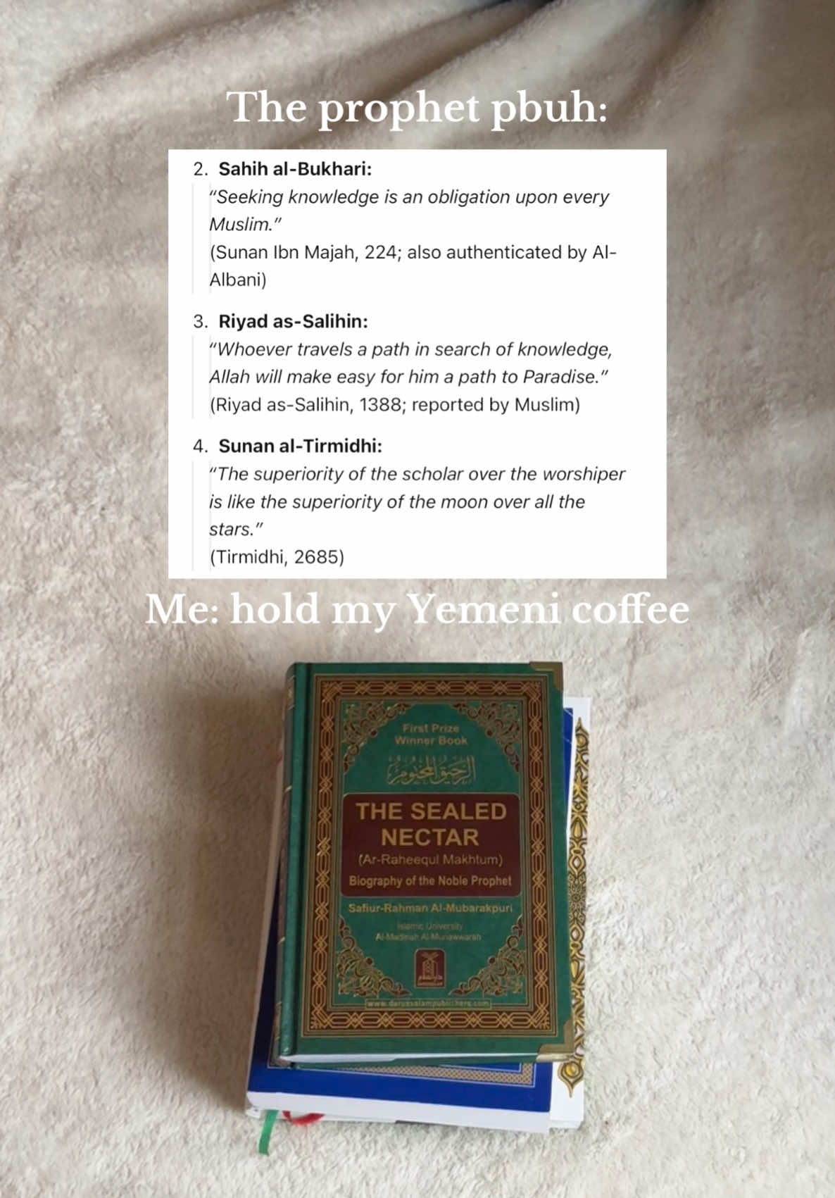 Prophet pbuh said SEEK KNOWLEDGE. Say less 🤎 #revertmuslim 