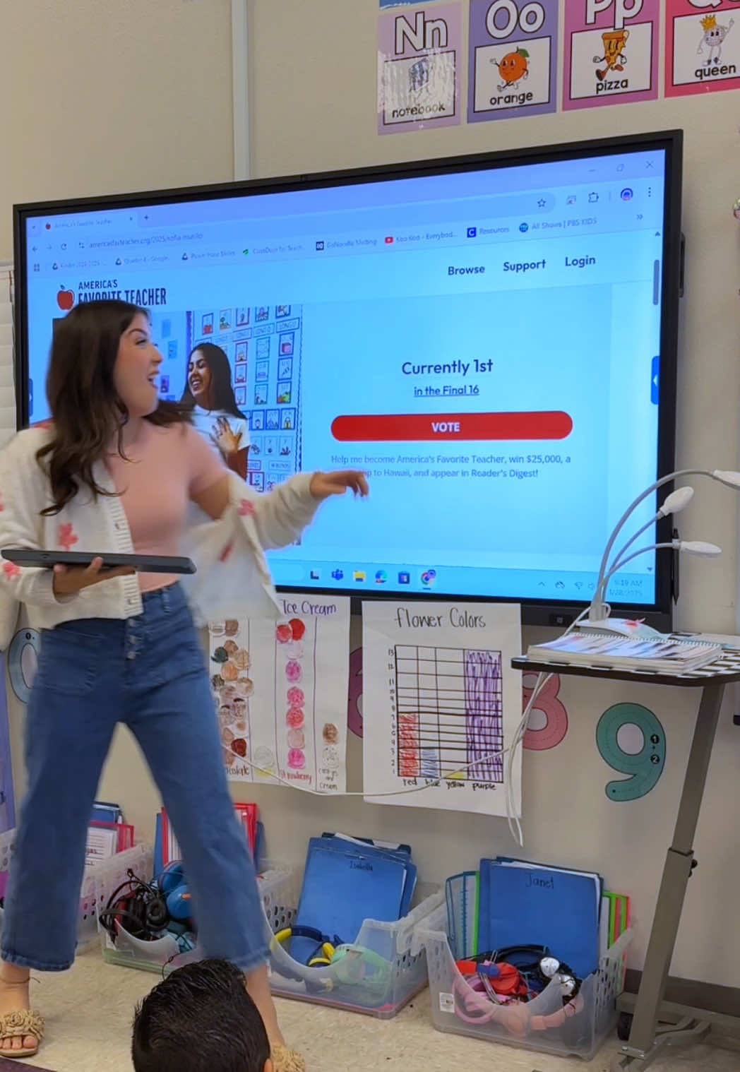 GO VOTE!! The best part of all this is getting to experience it with my students 😭🥹 they are my biggest supporters🩷