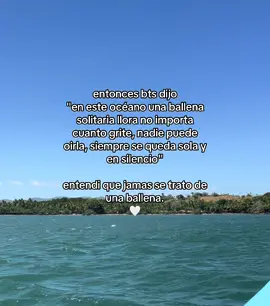Porque aunque nadie la escuche hoy Sabe que algún día, alguien entenderá su voz. Así también BTS siguió. Así también nosotros seguimos. Nunca dejes de cantar tu propia canción. 🤍🐋 #bts #bts_official_bighit #army #whalien52 #armybts 