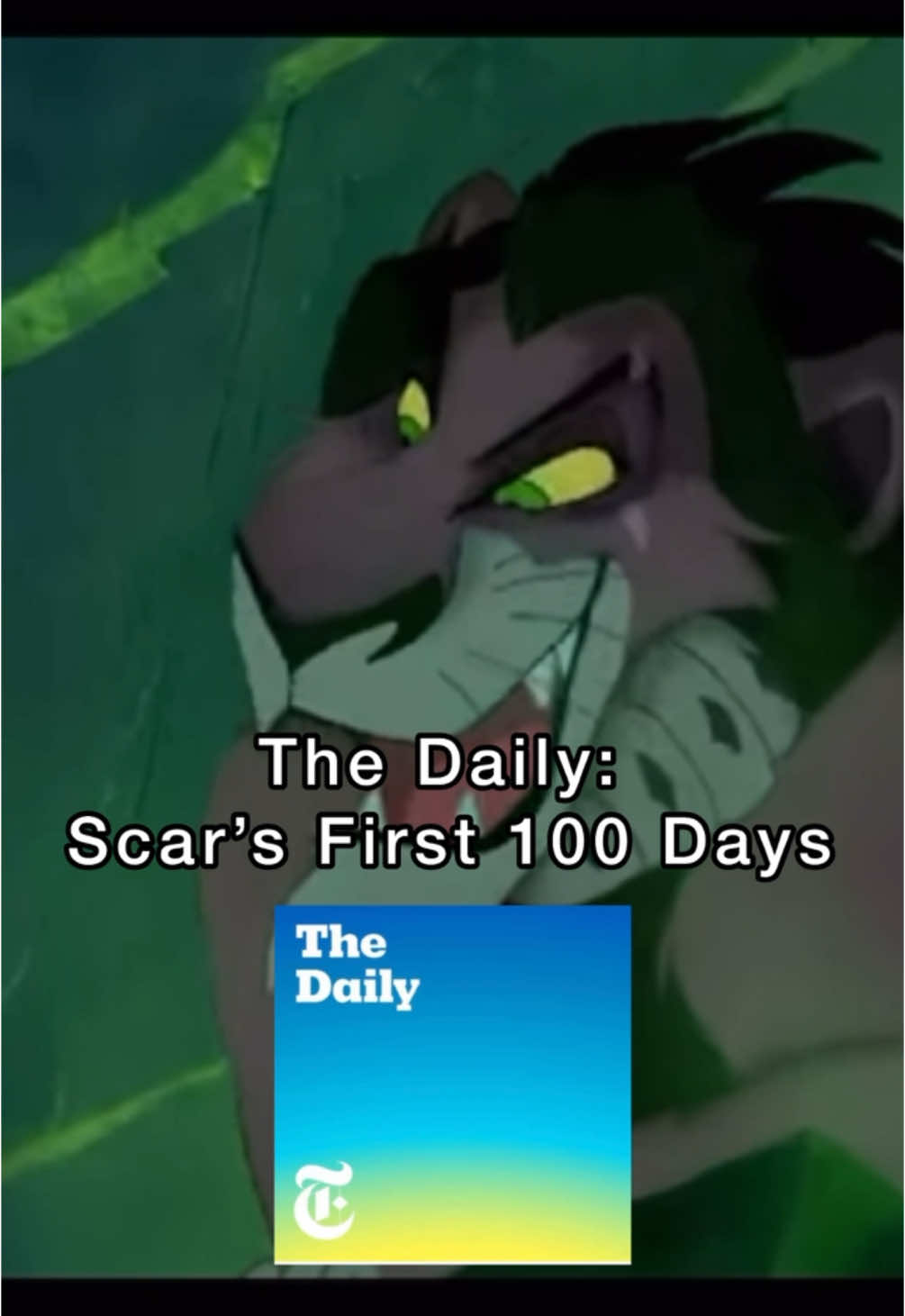 Scar                                                   #scar #thedaily #nytimes #podcasts #michaelbarbaro #comedyreels #trump #disney #impressions #lionking #simba #90s #90snostalgia @The New York Times 