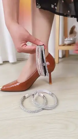 Detachable Shoe Strap For Sandals Anti-Falling High Heels Shoe Ankle Straps Rhinestone Shoeslace. 