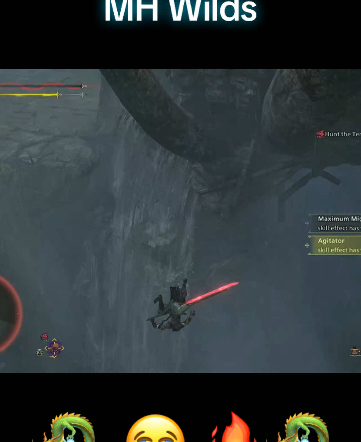 Just another day in the Wilds I guess 🤕 #mhw #monsterhunterwilds #monsterhunter #negativeaurafarming #aurafarming #gamer #capcom #gaming 