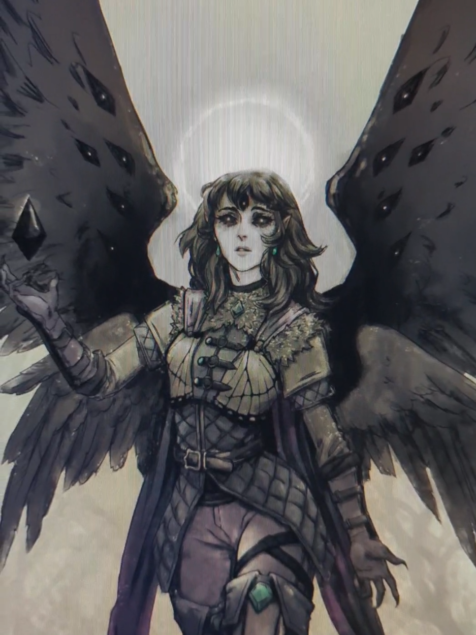 Ensho and Kestrel are still endgame in my book, no matter HOW MANY men out of dark romances appear in the story to make me go 👀 #art #artist #dnd #oc #storytime #dungeonsanddragons #fantasy #tiefling #angel 