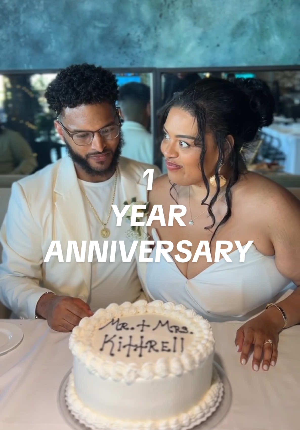 Replying to @Yalonda ONE YEAR WEDDING ANNIVERSARY 🎂🤍 #grwm #marriage #prettylttlething 