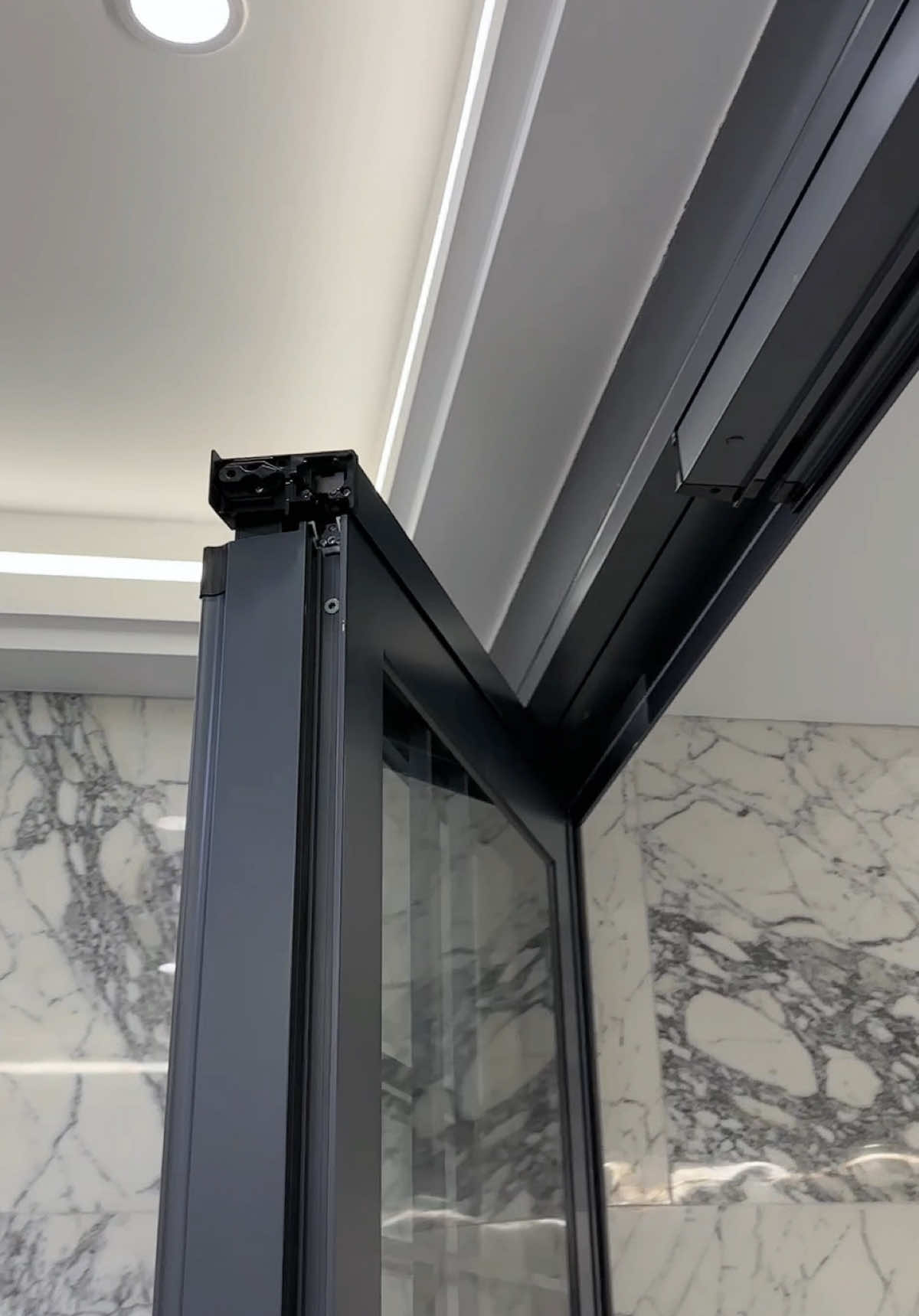 Very beautiful glass door design with flat opening and sliding function, providing more space#ptdoor #Glassdoor #aluminumdoor #aluminum #door 