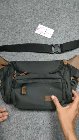 Pusiill-Waistbag Tas Selempang Kombinasi Kulit Sapi Asli+ Cordura  #pusiill #tas #TikTokFashion 