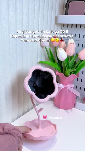 Cuma 20 ribuan kamu udh bisa ngaca di cermin secantik ini 😍💃🏻 #cermin #cerminaesthetic #cerminmini #cerminbunga #cerminviral #kaca #cerminmurah 