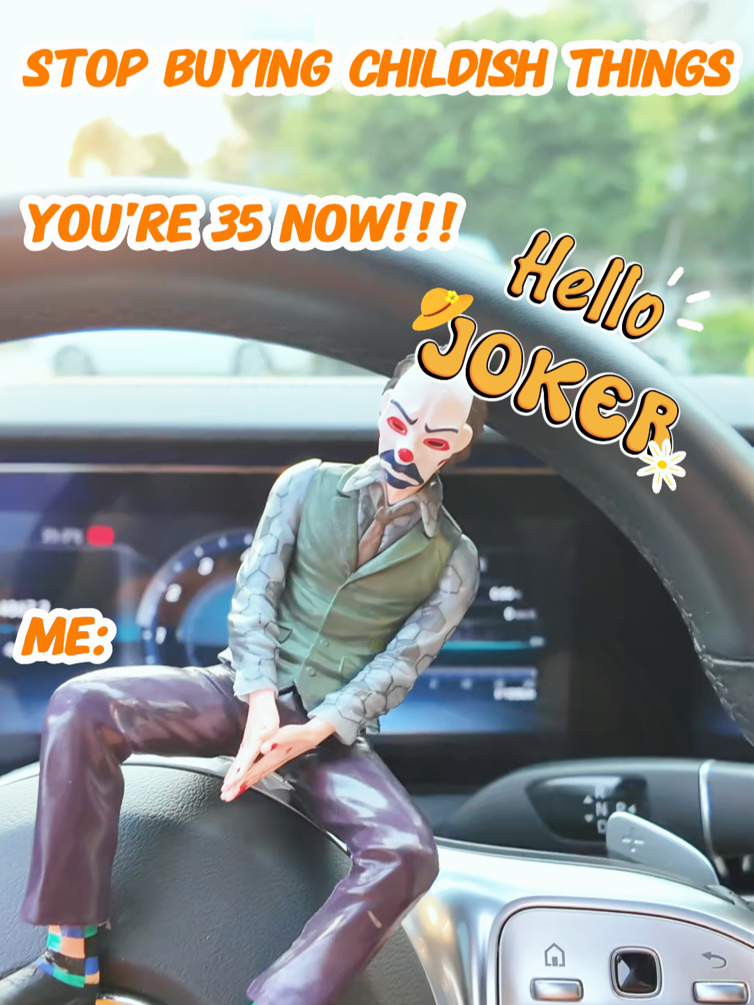 Joker energy for your car! Are you ready for chaos? 🔥🤡 #joker #caraccessory #fyp #drive #gift #cool #giftsforhim #hobby #collect