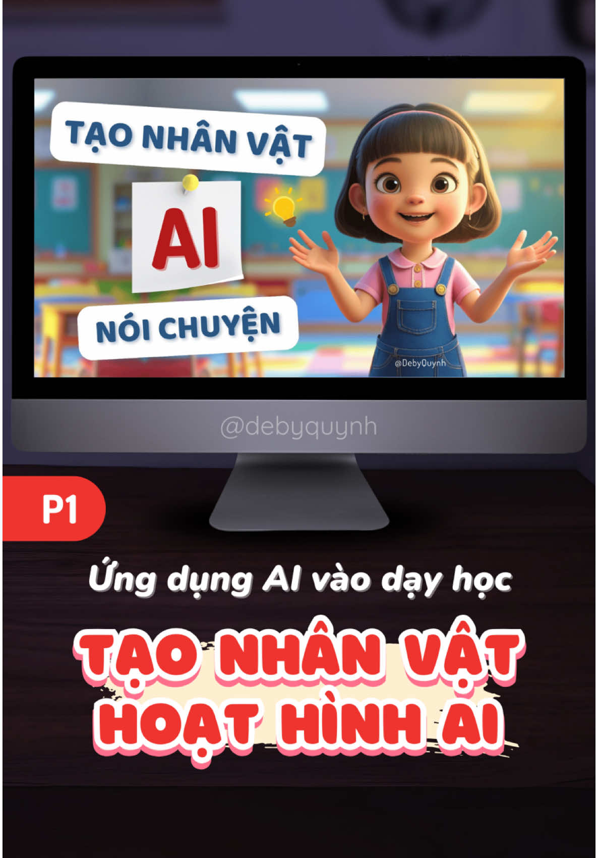Tạo nhân vật hoạt hình AI biết nói chuyện từ ảnh tĩnh dùng để dạy học ❤️#animation #hoathinh #ai #dayhocsangtao #viral #LearnOnTikTok 