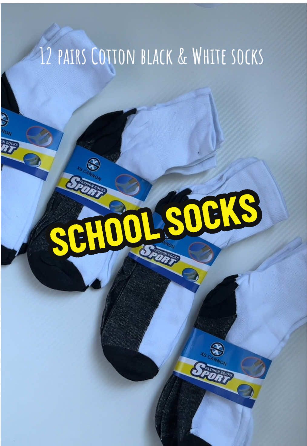 12 pairs Cotton black & White socks for kids and adults #socksrecommendation #socksforschool12pcs #socks #sockscotton #cottonsocks #schoolsocks 