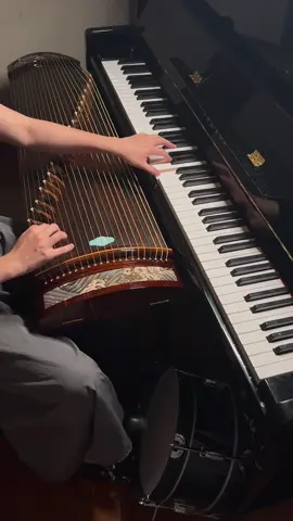 Đúng là cao thủ 😅  #piano #guzheng #别让爱凋落 