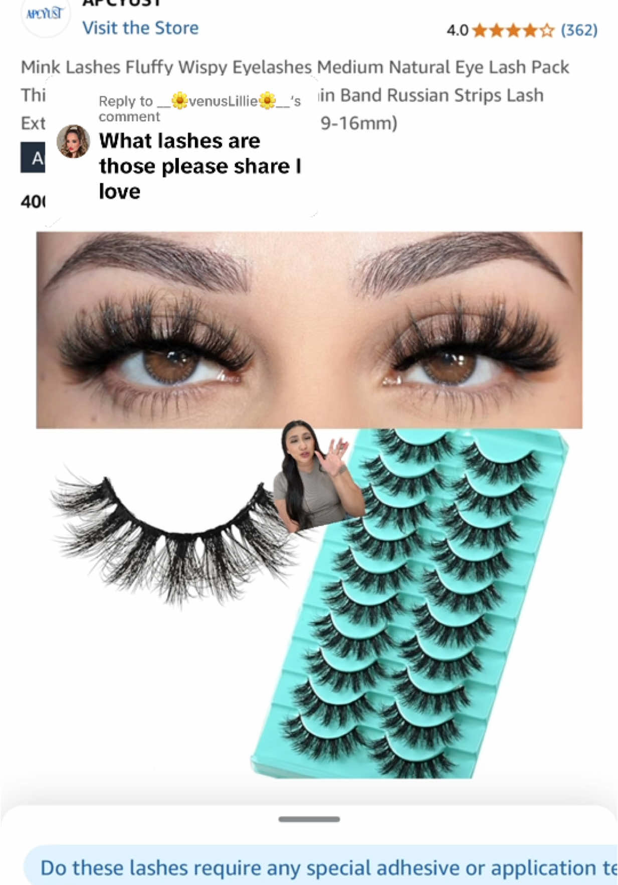 Replying to @__🌼venusLillie🌼__ #greenscreen  #lashes #amazonlashes #beautyinfluencer 