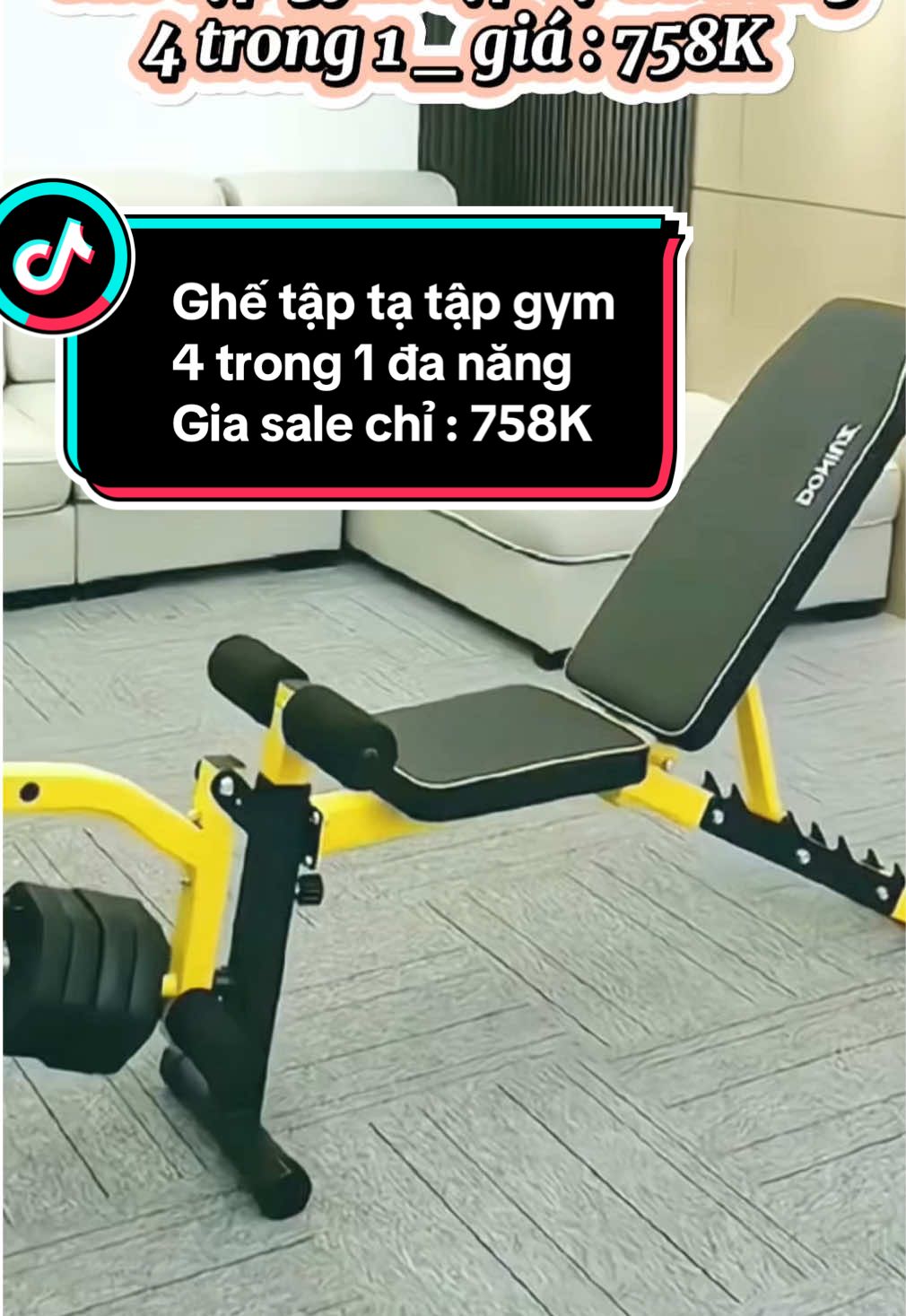 Ghế tập gym tập tạ 4 trong 1 đa năng , gấp gọn #xuhuong #vairal #trendingvideo #gym #tapta #ghetapta #ghetaptadanang #ghetapgym #ghetapgymdanang 