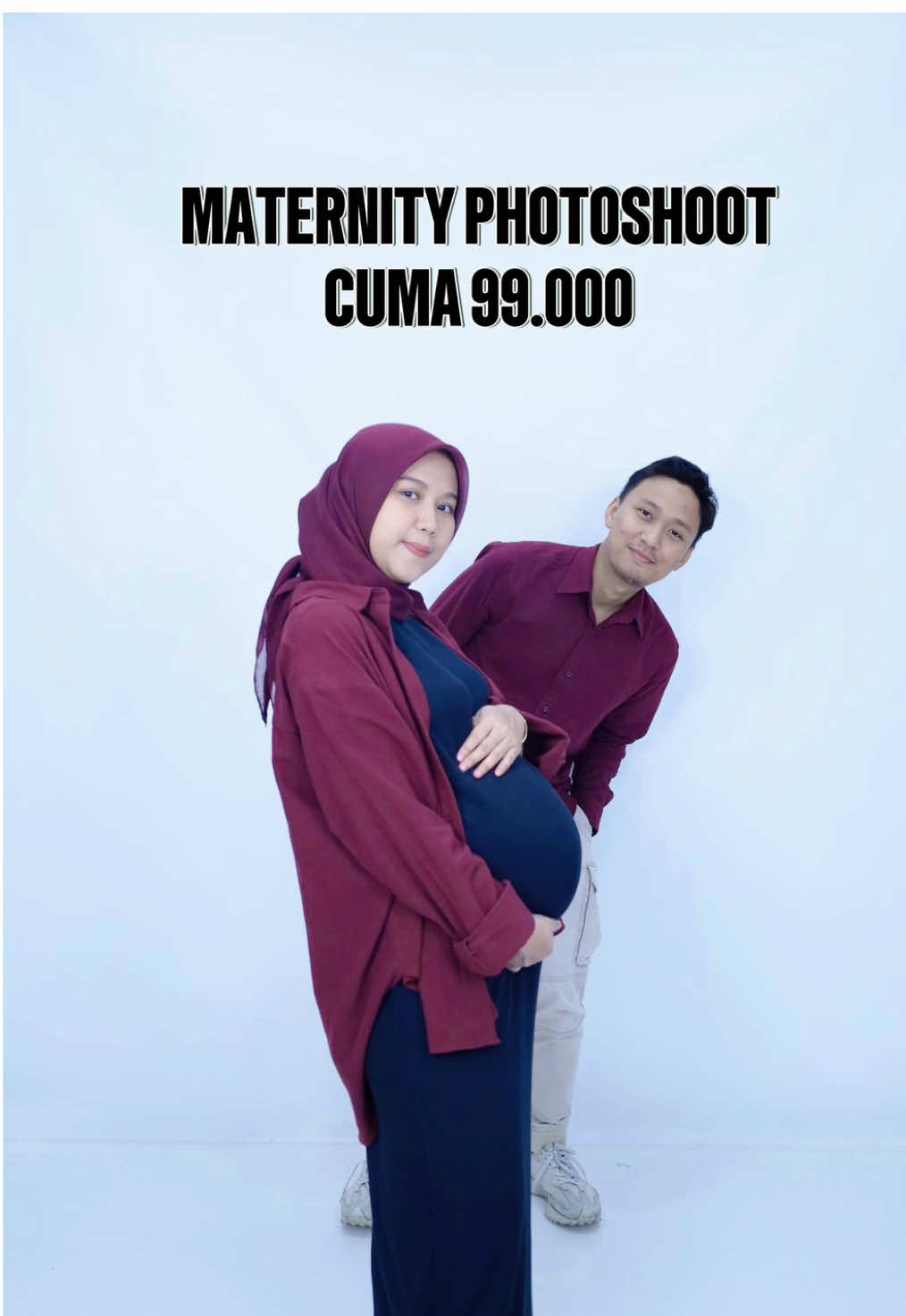 bumping and i love it 🤍 #fyp #bumil #maternity #photoshoot #photostudio #selfietime #selfphotostudio #fotohamil #outfit 