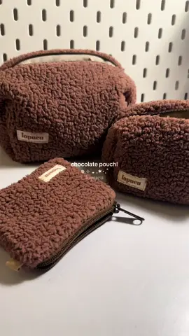 pouch all size!😆🤎  #fyp #pouch #lopucu #travelpouch #pouchmakeup #fluffypouch #girl 