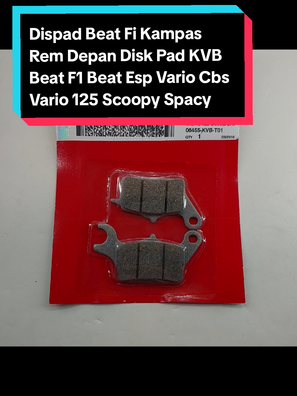 Dispad Beat Fi Kampas Rem Depan Disk Pad KVB Beat F1 Beat Esp Vario Cbs Vario 125 Scoopy Spacy #honda #semuamotor #kualitasterbaik #arzparts #fyp 