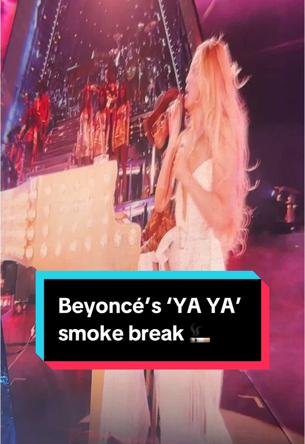 Welcome to the smoke hour! 💨 #cowboycarter #cowboycarterbeyonce #cowboycarter🤠🐝 #cowboycarterworldtour #beyonce #beyonceconcert #beyoncerenaissance #beyoncetour #cowboycarteroutfit  #yaya #smokehour #willienelson