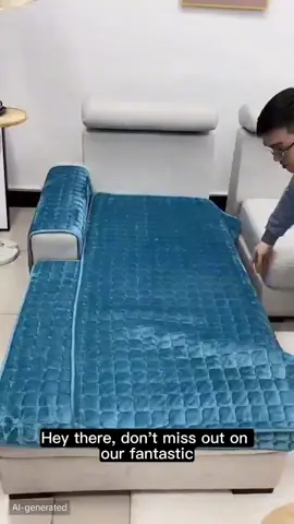 Flannel Sofa Cushion Plush Sofa Mat Universal Full Cover Non-slip Thicken Fabric Soft Sofa Cuhsion.#cushsion_foundation #Home #bed #bedroom