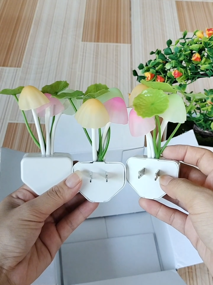 combo 3 đèn ngủ hình nấm thông minh tự động tắt mở chỉ 49k #ngoctomy#denngu#denngu_trangtri#denngucamung#denled 