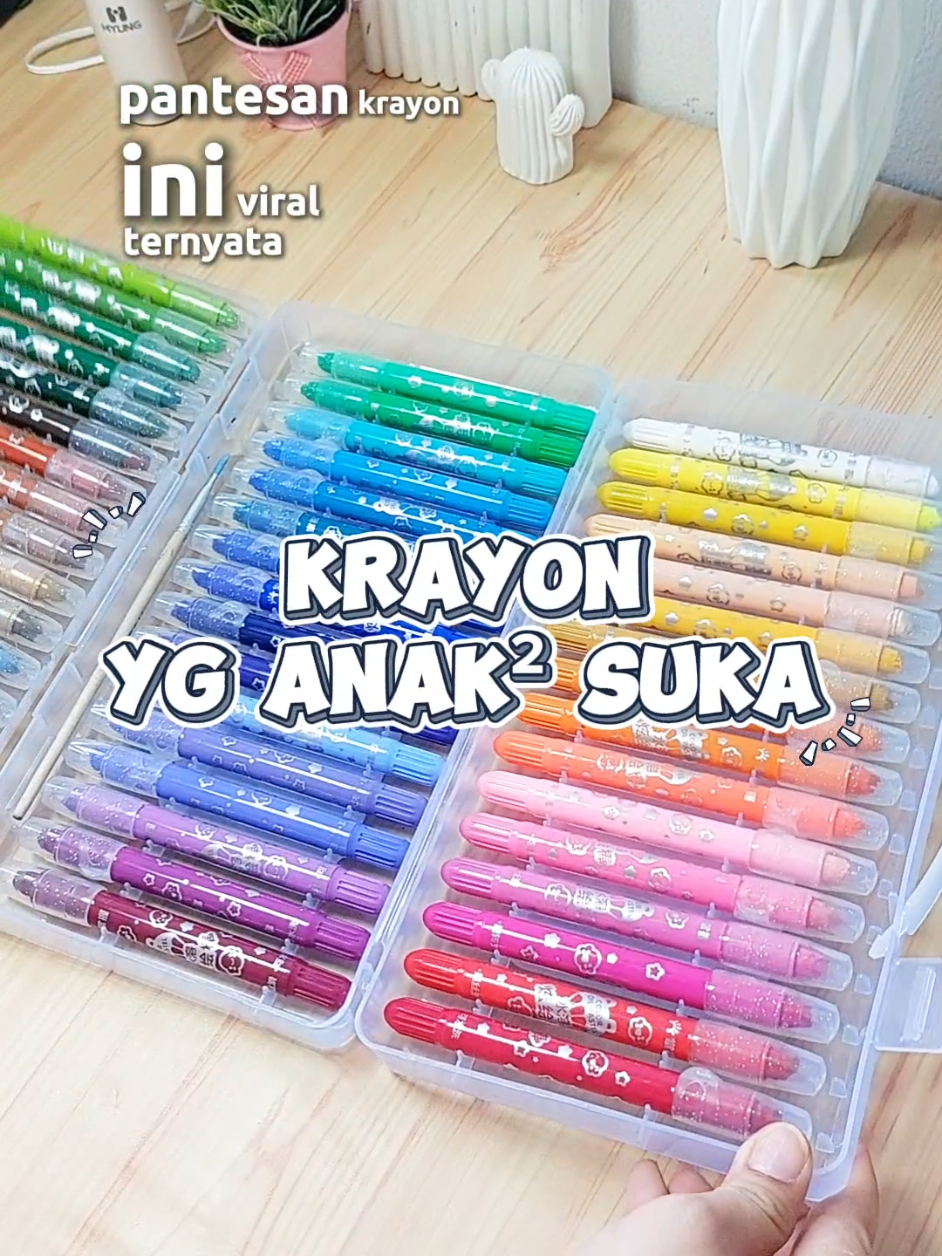 crayon viral cocok untuk anak toddler kita ga khawatir lg tangan anak kita kotor soalnya bentuknya seperti spidol dan crayonnya lembut ga bikin anak cepet capek saat mewarnai! 😍 #crayonputar #krayonputar #krayonviral #krayonantikotor 