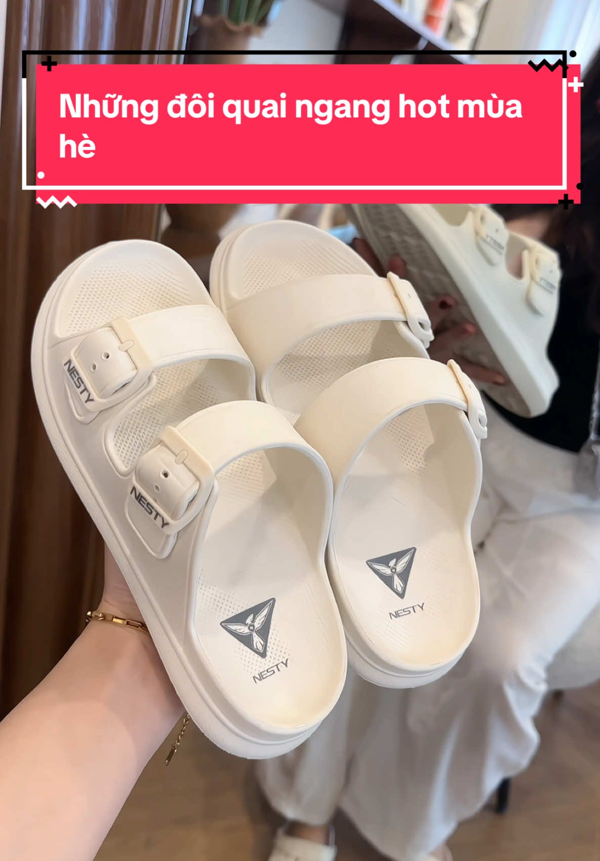 Mùa hè này những đôi quai ngang nó hot quá trời #vyreview #muataitiktokshop🛍 #giay #giaydep #nesty #depnesty 