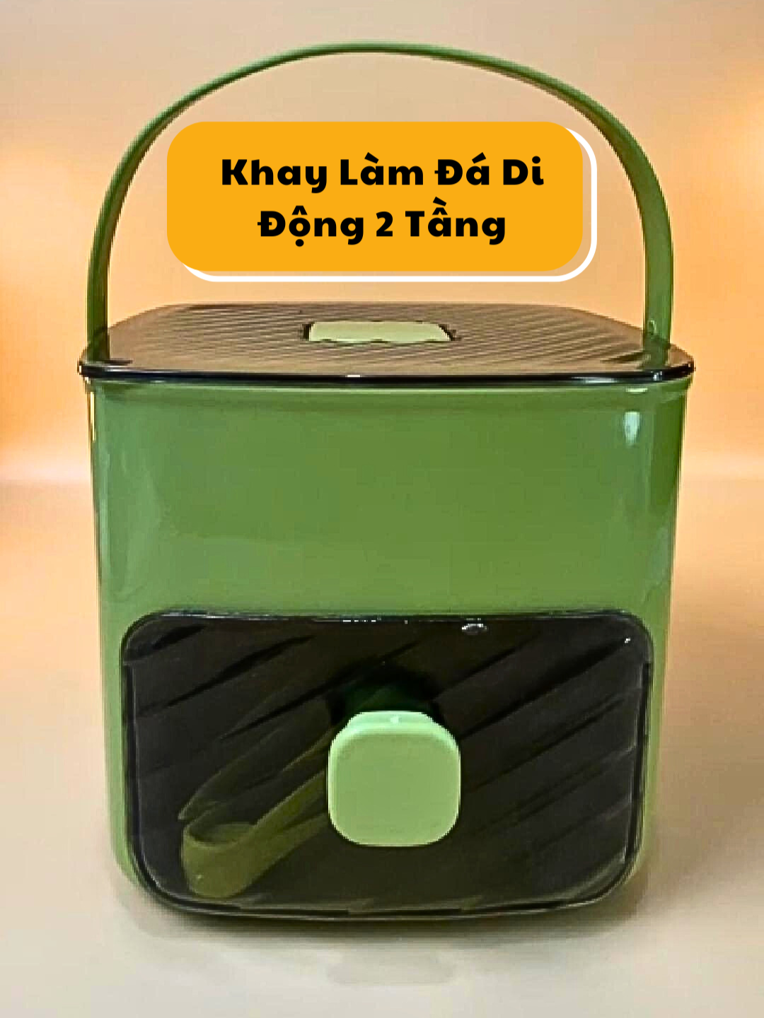 Hộp Làm Đá Lạnh 2 Tầng Di Động Có Nắp Đậy Lấy Đá Siêu Nhanh #hoplamda #hoplamda2tang #nhacuadoisong #proki #xuhuong